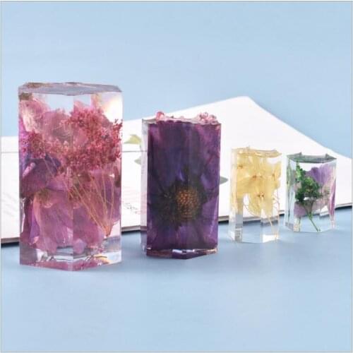 Transparent Silicone Mould Dried Flower Resin Decorative Craft DIY Hexagonal prism Mold epoxy resin molds for jewelry