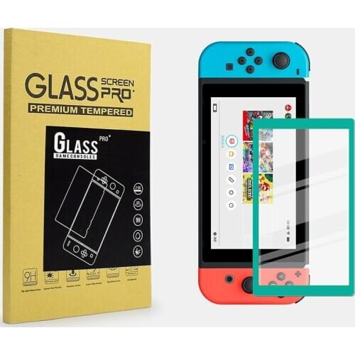 9H Clear Anti-fingerprints Colorful Frame Screen Protector For NS Switch Console Tempered Glass Film For Nintend Switch Lite