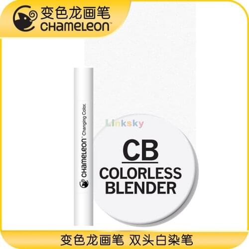 Chameleon Pens DOUBLE-ENDED PEN Art Products Colorless Blender Pen,white,0.4mm+0.6mm ,colorless Toning Medium