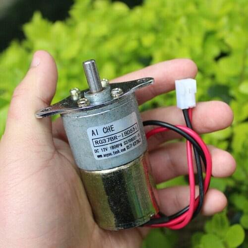 37MM AI CHE RG3 7BR DC 5V 6V 9V 12V 180RPM Slow Speed High Torque Full Metal Gear Motor DIY