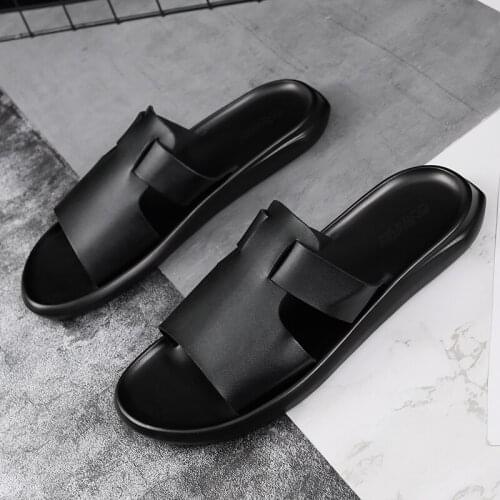 Sandles For Men Casual Shoes Men Beach Sandals Shoe Man Loafers Male Sandal Genuine Leather Slippers Summer