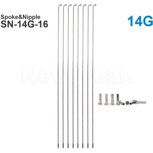 High Quality 14G J-Bend Stainless Spokes 260/261/271/273/291/293mm and 16mm Length Nipples Nickel plated brass For MTB Road Bike