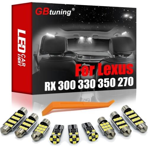 GBtuning Canbus LED For Lexus RX 300 330 350 270 400h 450h RX300 RX330 RX350 RX270 RX400h RX450h 1998-2020 Car Interior Light