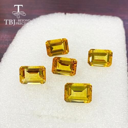 TBJ,Natural Brazil Citrine loose gemstone oct 10*14mm 7.5-8ct nice cutting good polish real colorstone for DIY k gold jewelry