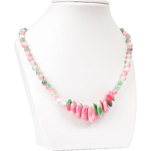 A sheer Seven Color Jasper jewel necklace with a floral ribbon and classy Brimming gift