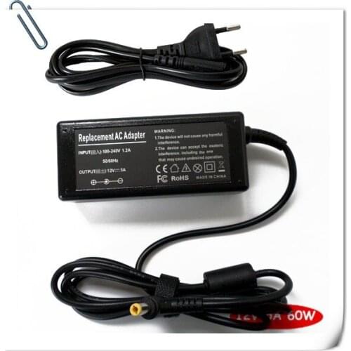 12V 5A AC Adapter Charger For BenQ LCD Monitors FP2081 , FP450 , FP547 , FP553