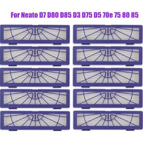 10 pcs HEPA filters Replacement for Neato Botvac D/Connected Series D7 D80 D85 D3 D75 D5 70e 75 80 85 Vacuum Cleaner Parts