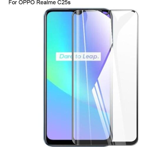 2PCS For OPPO Realme C25s Glass Tempered Full Cover Tempered Glass Film Screen Protector Film For OPPO Realme C25S Protection