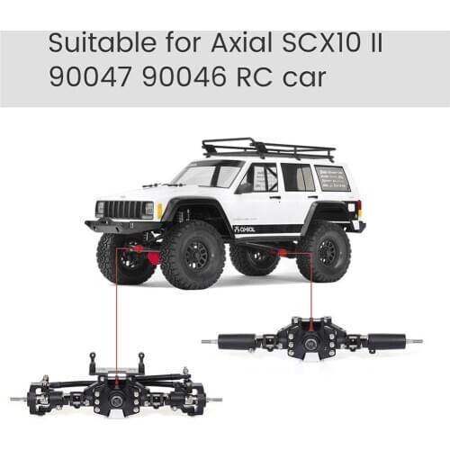 2Pcs Metal Front Rear Portaled Axle Parts for 1/10 RC Car Axial SCX10 II 90047