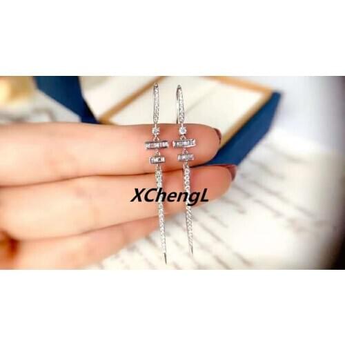 2020 New Fashion 18K(AU750) Real Gold 0.6ct Diamond Earring Jewelry for Lady&Women&Party&Wedding