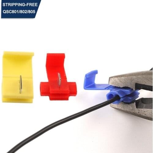 50PCS Quick Wire Connector Scotch Lock Snap AWG 22-10 Without Breaking Cable Insulated Crimp Quick Splice Electrical Terminals