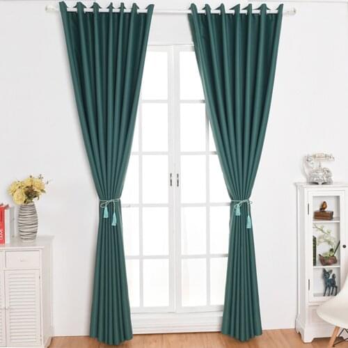 9 Color Finished Drapes Blinds Modern Blackout Curtains Thermal Insulating Room Darkening Curtains for Living Room Bedroom