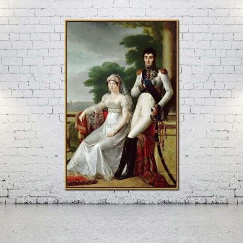 Artcozy Oil Canvas Painting jérôme bonaparte and elizabeth patterson For Home Decoration Wall Art
