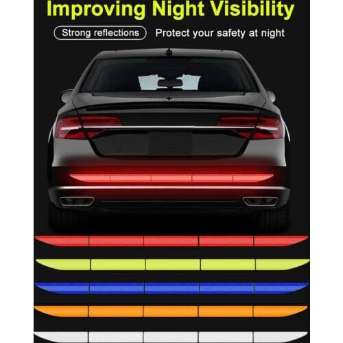 PET Car Reflector Sticker 3x90cm Body Exterior Trunk Decal Auto Reflective Tape Self-adhesive Waterproof auto interior decor new