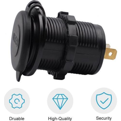 2020 4.2A Dual USB Ports Portable Car Charger Socket Adapter Outlet With Light Suitable For 12V-24V Motorcycles Auto