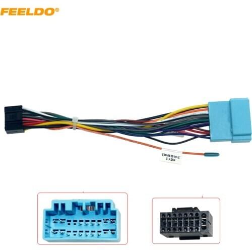 FEELDO Car 16pin Audio Wiring Harness For Buick Excelle Wuling Hongguang S Aftermarket Stereo Installation Wire Adapter #HQ6774