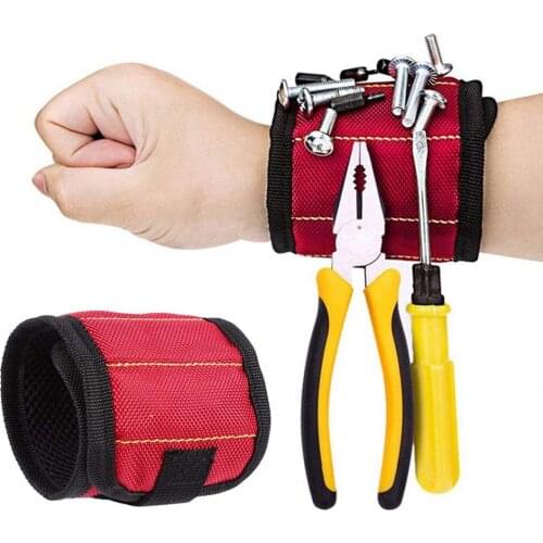 Magnetic Wristband Super Strong Magnets Electrician Wrist Tool Belt 1680D Ballistic Polyester Screws Storage Tool Holder