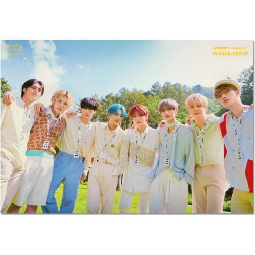 Hot Sale Custom KPOP Singing Group Idol ATEEZ Poster Home Decoration Fashion Canvas Material Wall Poster 27x40cm,30x45cm