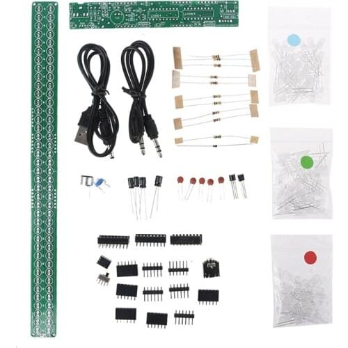 1 Set Level Indicator Accessories Frequency Spectrum Kit Audio Music Voice DIY Kit Electronic Sensitive Tool