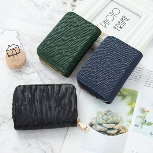 Womens Card Case Luxury Female Coin Purse ID Caard Holder Ladies Clutch Zipper Money Bags RFID Cards