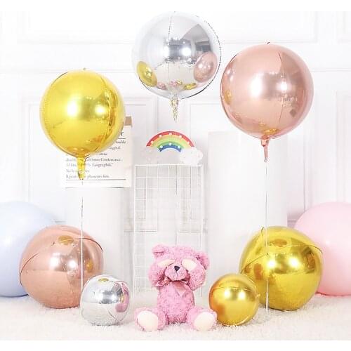 5PCS 32 Inch Round 4D Ball Aluminum Foil Balloon Christmas Decoration Anniversary Birthday Party Wedding Decoration New Year