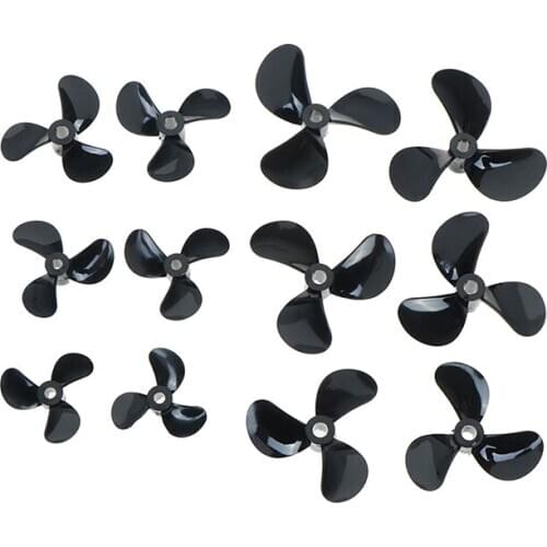 3 Blades 4mm Rc Boat Three Blades Paddle Nylon Boat Propeller Positive & Reverse Screw High Strength D28/32/36/40/44/48mm