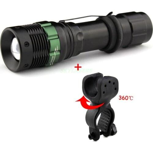Zoomable Bicycle Bike Light Q5 LED Flashlight Torch Lantern Zoom Lamp Light Waterproof with holder for cycling