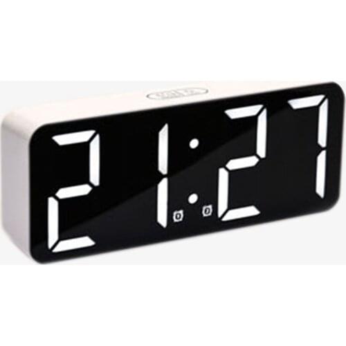 LED Multifunctional Mirror Clock Digital Alarm Snooze Display Time Night LCD Light Table Desktop Home Decor