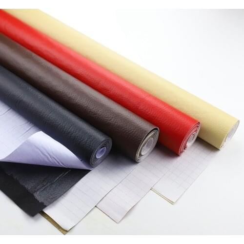 Multi-size Self Adhesion Litchi Faux Synthetic Leather Patches Big Multicolor PU Sofa Hole Repair Car Sticker Decoration