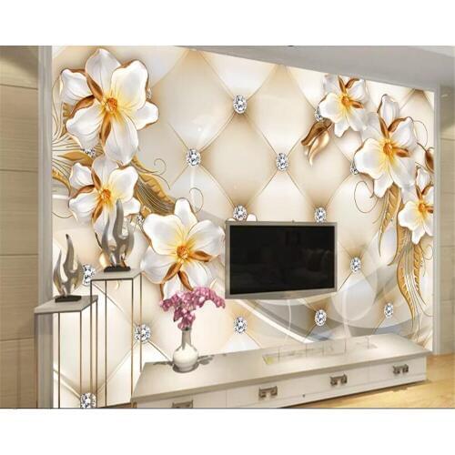 Beibehang behang Custom Orchid Soft Pack Floral Wallpaper Home Decoration Background Wallpaper Living Room papier peint mural 3d