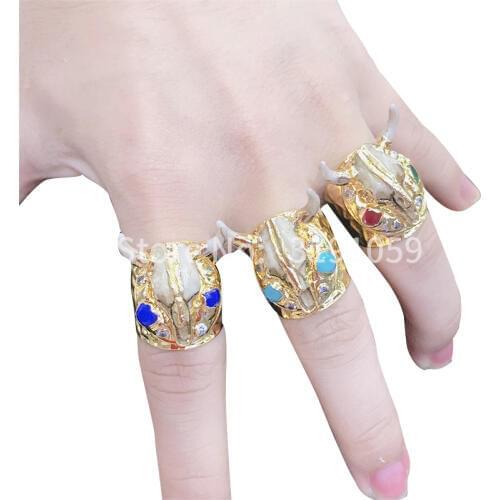New fashion, simple atmosphere, pure handmade Ox-Head rings and womens jewelry