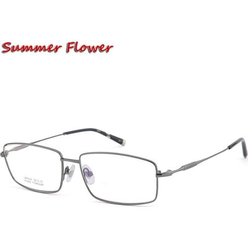 Chashma Gentlemen Pure Titanium Eyeglasses Frame Brand Design Lenses Optics Quality Titanium Frames Male Eyeglasses Spectacles