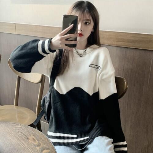 Autumn Japanese Kawaii Lolita Girl Pullover JSK Lazy Uniform Girl Top Harajuku Punk Woman Slim Preppy Style All-Match Sweater