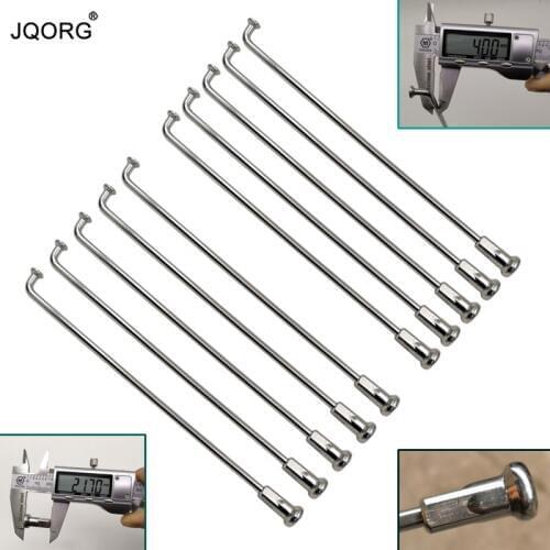 Lighting Sliver Color J-bend Equal Diameter Cylinder Body 8 Gauge Motorcycle Spokes With 22 mm Stainless Steel Material Nipples
