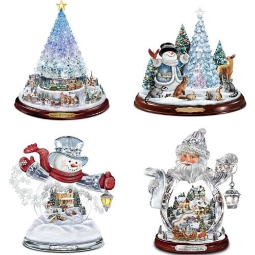 Christmas Tree Rotating Sculpture Train Decorations Paste Window Paste Stickers Pegatinas Paredes Christmas Decorations for Home