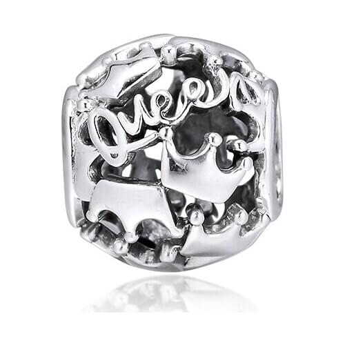 GPY Queen & Regal Crowns Charms 925 Original Fit Pandora Bracelet Sterling Silver Charm Beads for Jewelry Making Jewellery