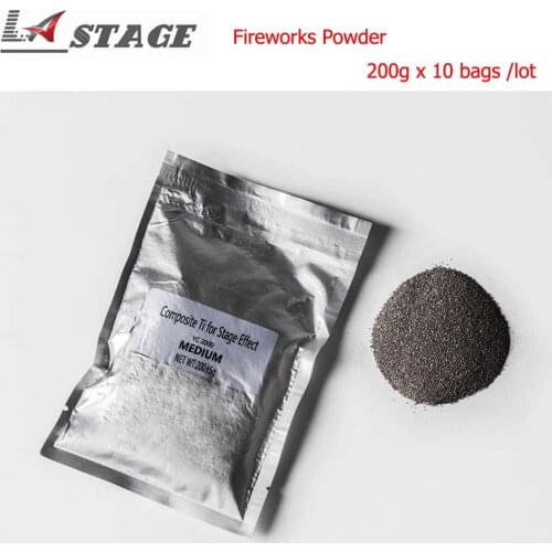 10 Bags Titanium Metal Powder 200g/bag Ti Powder for Pyrotechnics Wedding Effect Cold Spark Fountain Fireworks Sparkular Machine