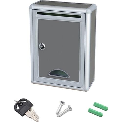 Vintage Aluminum Alloy Lockable Secure Mail Letter Post Box Mailbox Post Box for Home Garden Ornament Decor Dropship