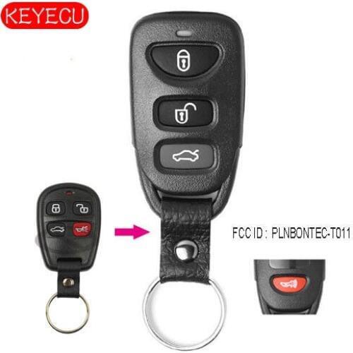Keyecu Replacement Remote Key 3+1 Button Fob for Kia Spectra Optima 2003-2006 FCC: PLNBONTEC-T011