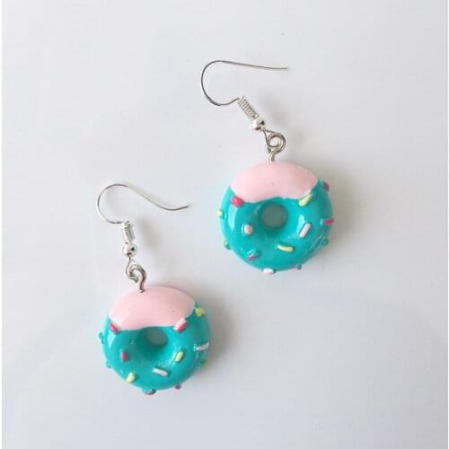 Donuts Drop Earrings For Women Girl 2020 Lovely Dangle Earrings Exaggerate Hip Hop Sweet Party Jewelry AM2158
