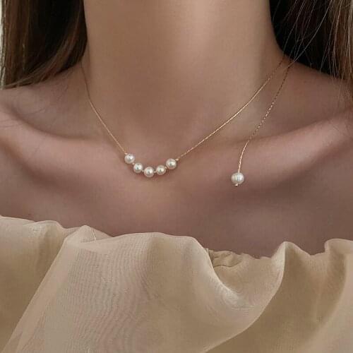 Korean Elegant Freshwater Pearl Choker for Women Girls Fashion Delicate Sweet Necklace Wedding Party Jewelry Gifts