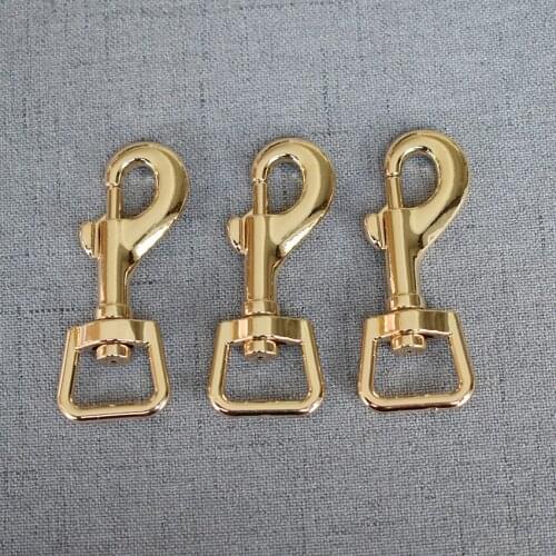10 Pieces Gold 15mm Metal Snap hook buckle for Luggage bag Bag hanger Lobster Clasp DIY Sewing handmade Key chain buttons