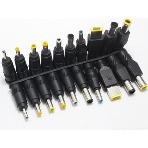 10PCS DC 5.5x2.1mm Multi-type Male Jack Tips Plug For AC Power Laptop Adapter Tips Chargers Universal for All Laptop