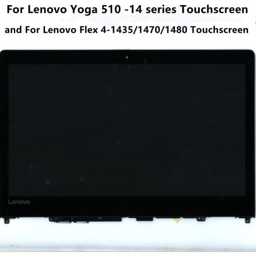 14"Laptop LCD Screen N140BGA-EA3 5D10L46000 For Lenovo YOGA 510-14AST IKB ISK Flex 4-1435 1470 1480 Touch Screen Assembly