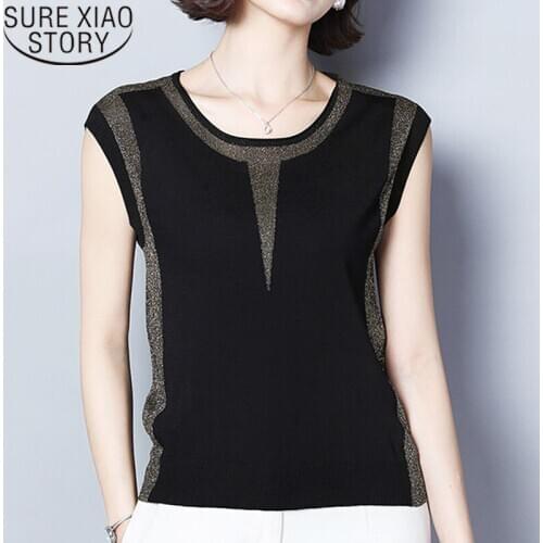 2021 Summer Women Shirt Ladies Tops Sleeveless Solid O-Neck Womens Clothing Shirts Black Tops T Shirt Women Korean Clothes