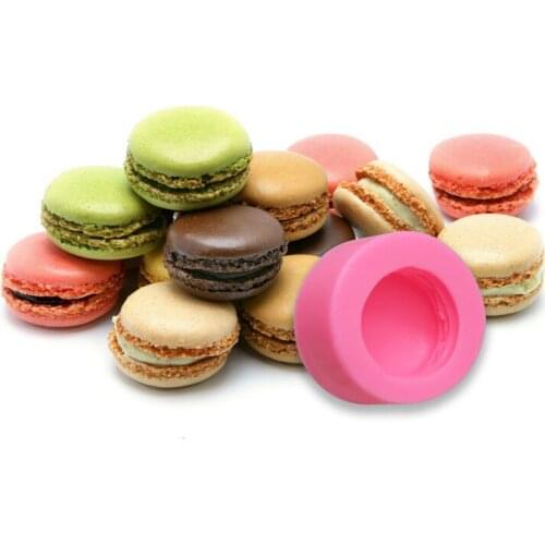 3D Macaron Style Silicone Mold DIY Handmade Soap Candle Mold Chocolate Candy Fondant Cake Chocolate Decorating Baking Soap Molds