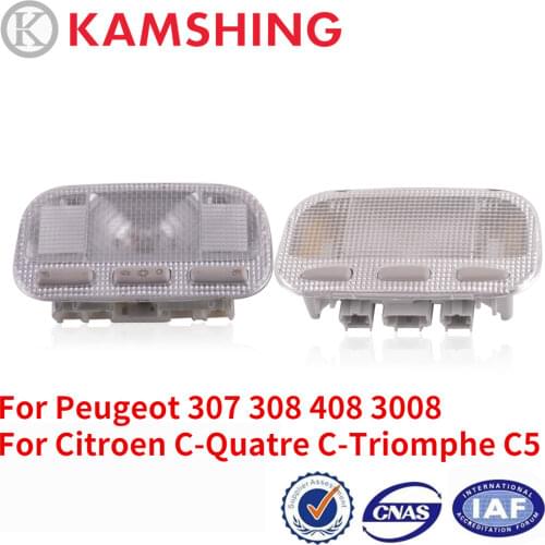 CAPQX For Peugeot 307 308 408 3008 For Citroen C-Quatre C-Triomphe C5 Car Front Rear Row Inner Roof Ceiling Lamp Reading Light