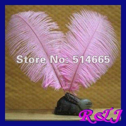 Free shipping 100pcs/lot 10-12inch 25-30cm pink dyed Ostrich drab feather ostrich plumes