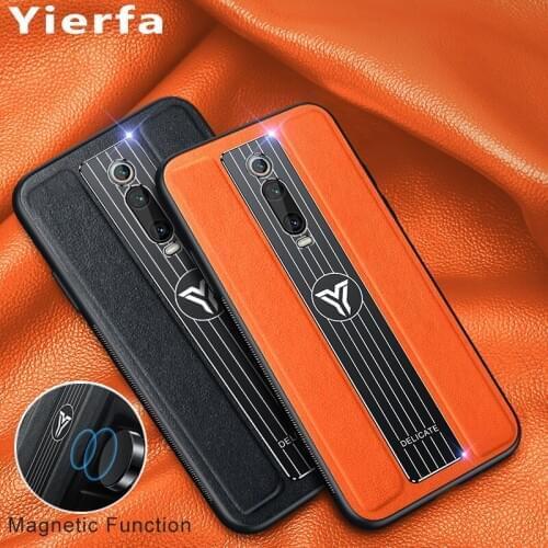 K 20 Shell Xiaomi Redmi K20 Case Silicone Shockproof Bumper Metal Magnetic Leather Back Cover For Xiomi Redmi K20 Pro Phone Case