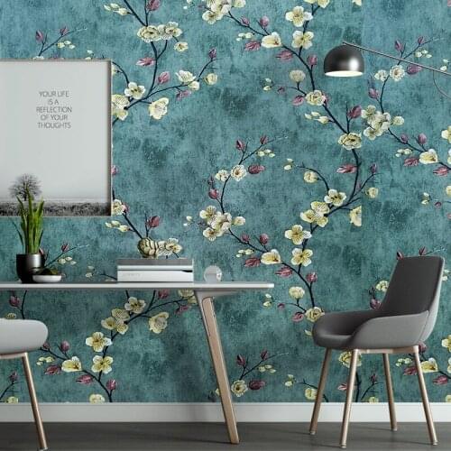 Decor Floral Paper Peel And Stick Flowers Leaves Self Adhesive Wallpaper Removable Paper For Kidroom Wall Papers Home Decorative